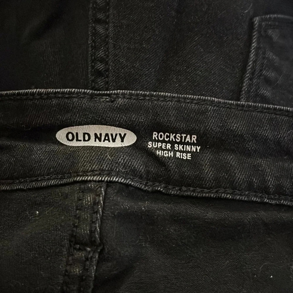 Old Navy Black Rockstar Super Skinny High Rise Jeans Plus Size 22 Denim Bottoms - Picture 5 of 7